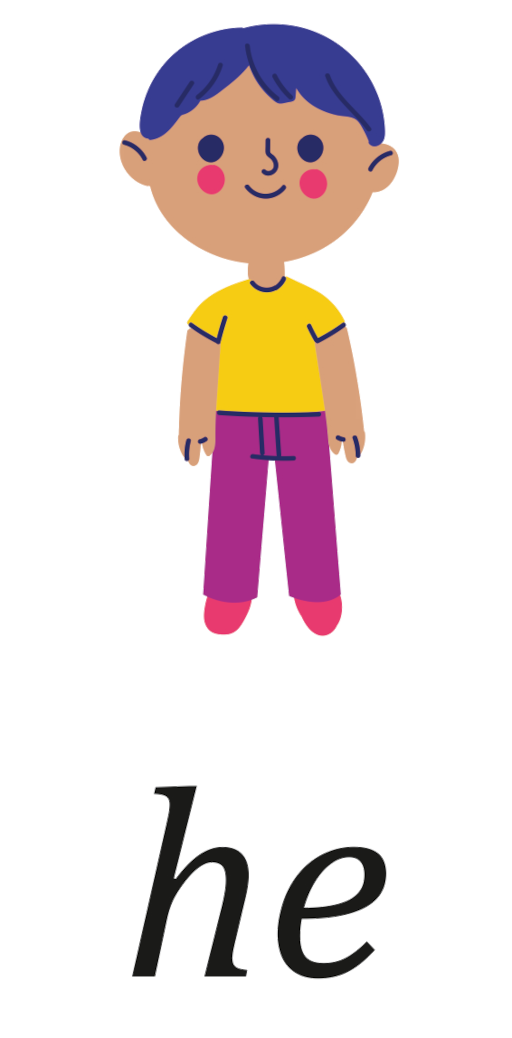 He